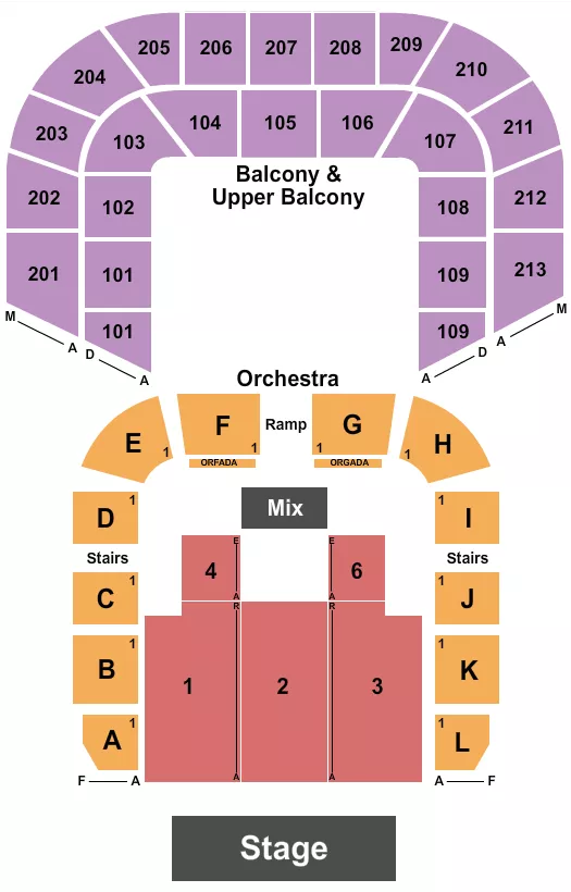 ENDSTAGE 6 Seating Map Seating Chart