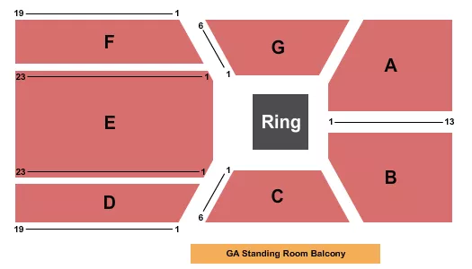WWE Seating Map Seating Chart