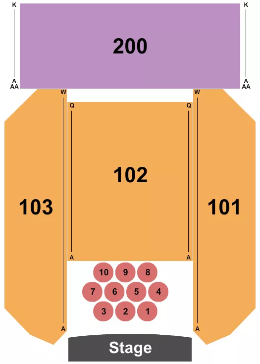 ENDSTAGE TABLES Seating Map Seating Chart