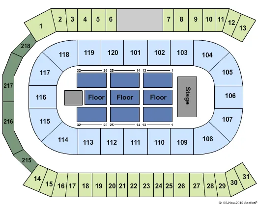 END STAGE Seating Map Seating Chart