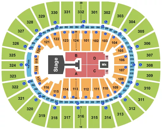 JONAS BROTHERS 1 Seating Map Seating Chart