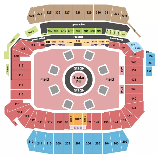 METALLICA Seating Map Seating Chart
