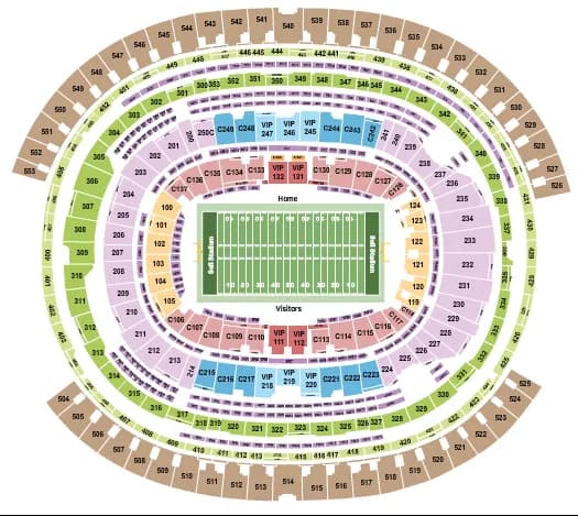 FOOTBALL Seating Map Seating Chart