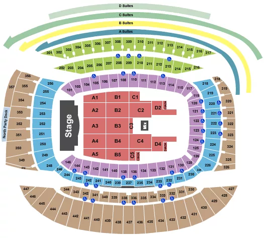 BRUNO MARS Seating Map Seating Chart