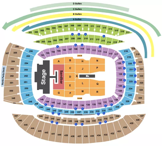 KENNY CHESNEY 1 Seating Map Seating Chart