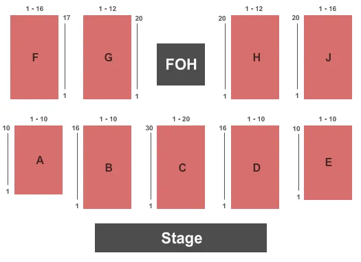 AGUA CALIENTE CASINO PALM SPRINGS ENDSTAGE Seating Map Seating Chart