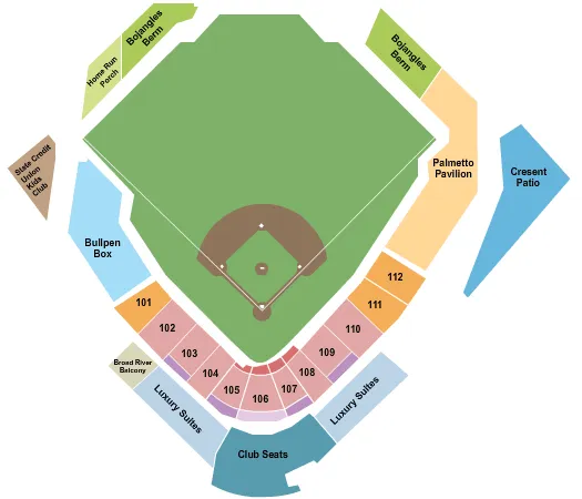 BASEBALL Seating Map Seating Chart
