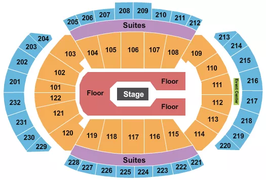 T MOBILE CENTER CENTER STATE GA FLOOR 2 Seating Map Seating Chart