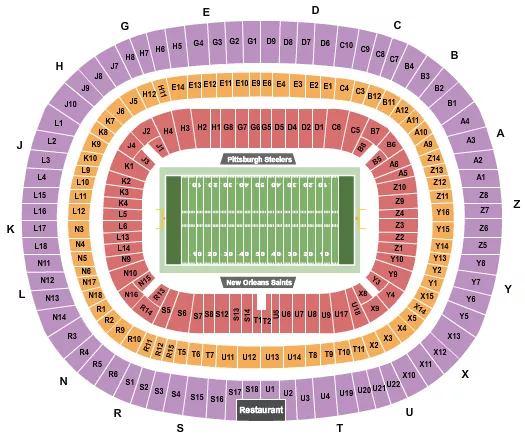 FOOTBALL STATIC Seating Map Seating Chart