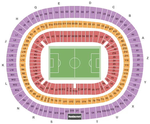 SOCCER Seating Map Seating Chart