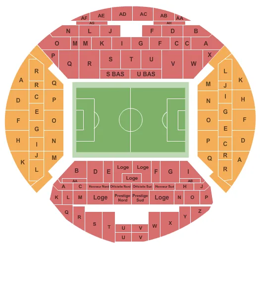SOCCER STATIC Seating Map Seating Chart
