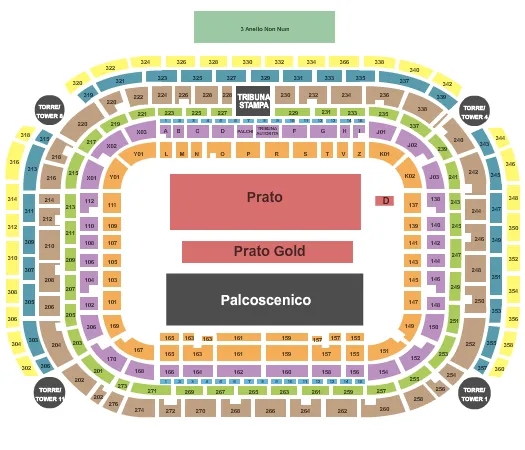 LAURA PAUSINI ZP Seating Map Seating Chart