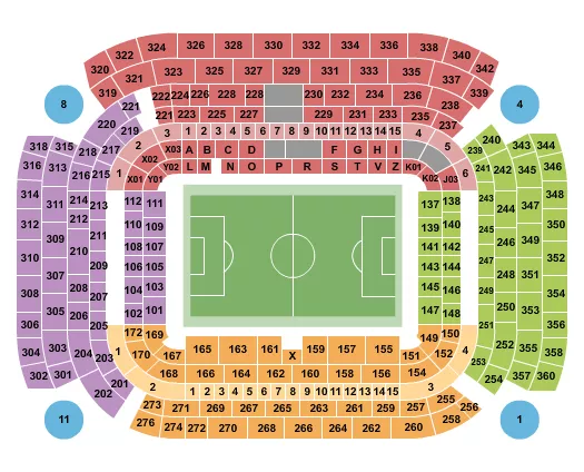 SOCCER 2 Seating Map Seating Chart