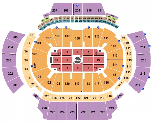 STATE FARM ARENA GA CENTER STAGE 1 Seating Map Seating Chart