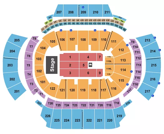 STATE FARM ARENA GA ENDSTAGE 10 Seating Map Seating Chart