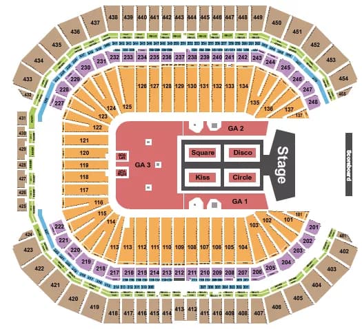 HARRY STYLES Seating Map Seating Chart