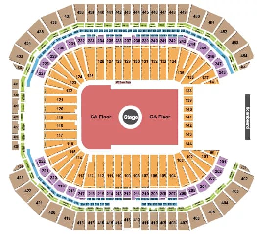 KANYE WEST Seating Map Seating Chart