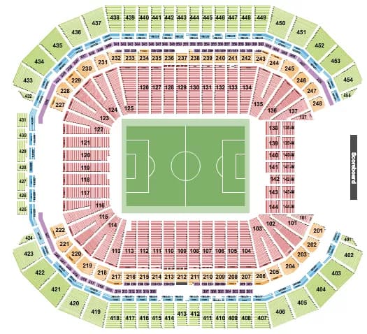 SOCCER RW Seating Map Seating Chart