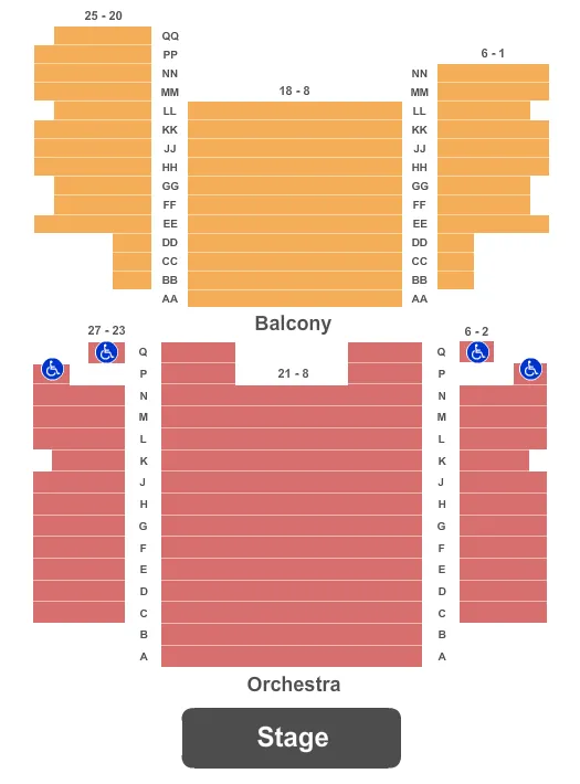 ENDSTAGE Seating Map Seating Chart