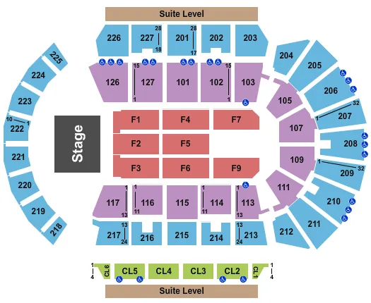 ENDSTAGE 3 Seating Map Seating Chart