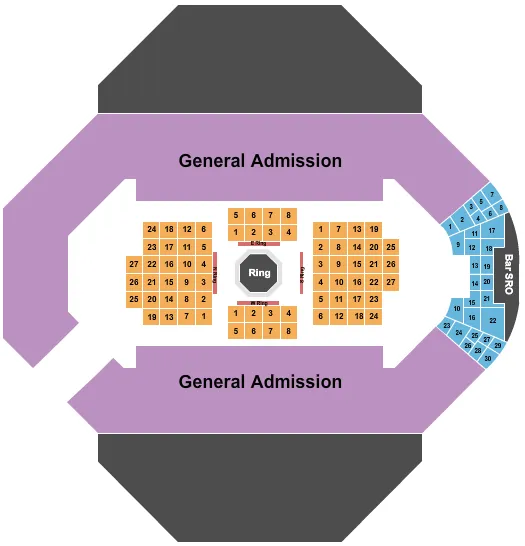 FIGHT NIGHT Seating Map Seating Chart