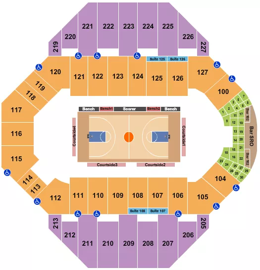 HARLEM GLOBETROTTERS Seating Map Seating Chart