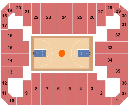 STUART C SIEGEL CENTER BASKETBALL Seating Map Seating Chart