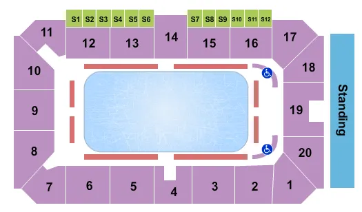 ICE SHOW Seating Map Seating Chart