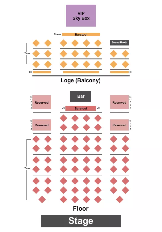 ENDSTAGE TABLES RSVD FLOOR Seating Map Seating Chart