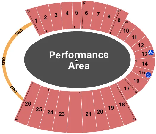 MONSTER JAM Seating Map Seating Chart