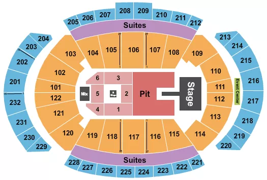 T MOBILE CENTER ALEX WARREN Seating Map Seating Chart