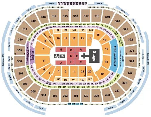 DEF LEPPARD Seating Map Seating Chart