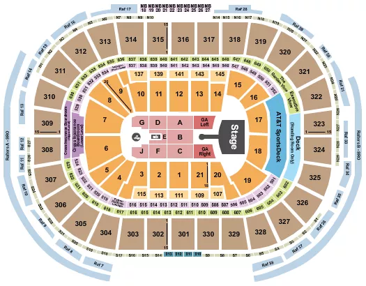 GREAT VAN FLEET Seating Map Seating Chart