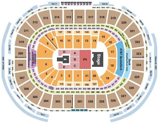 NICKELBACK Seating Map Seating Chart