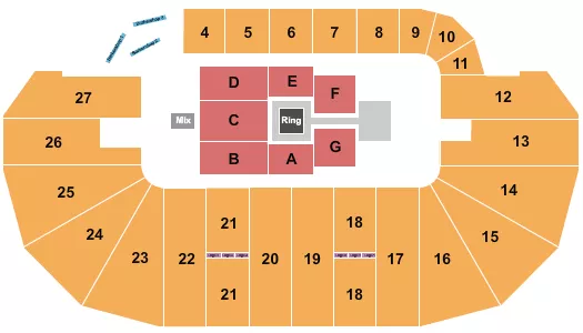 WRESTLING Seating Map Seating Chart