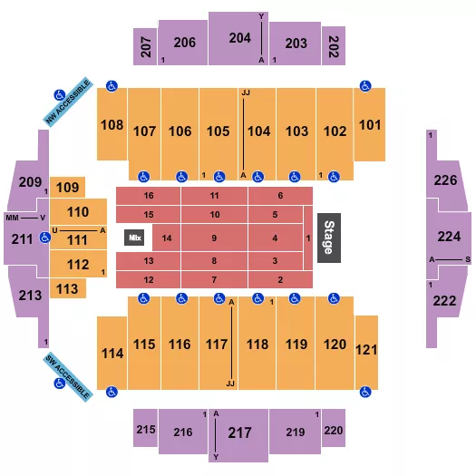 ENDSTAGE Seating Map Seating Chart