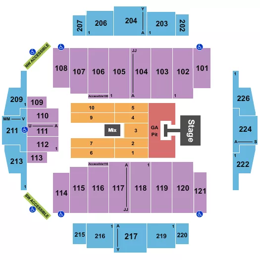 SLEEP TOKEN Seating Map Seating Chart