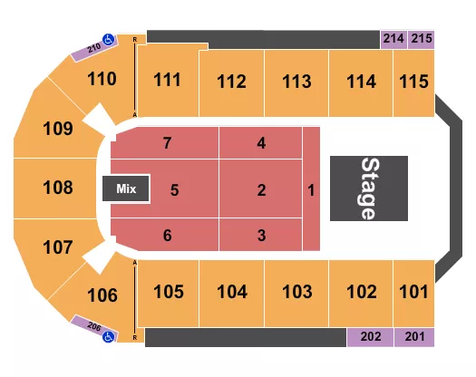 ENDSTAGE 4 Seating Map Seating Chart