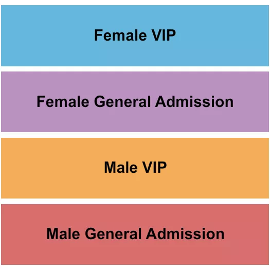 TAO NIGHTCLUB VENETIAN CASINO GA VIP MALE FEMALE Seating Map Seating Chart