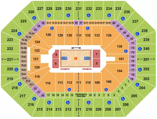 BASKETBALL 2 Seating Map Seating Chart