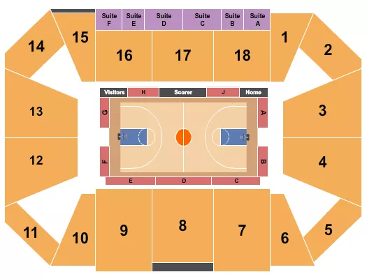BASKETBALL Seating Map Seating Chart