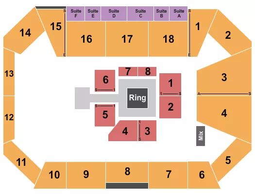 BOXING Seating Map Seating Chart
