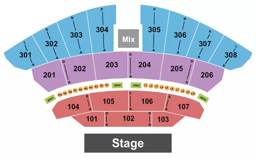ENDSTAGE 2 Seating Map Seating Chart