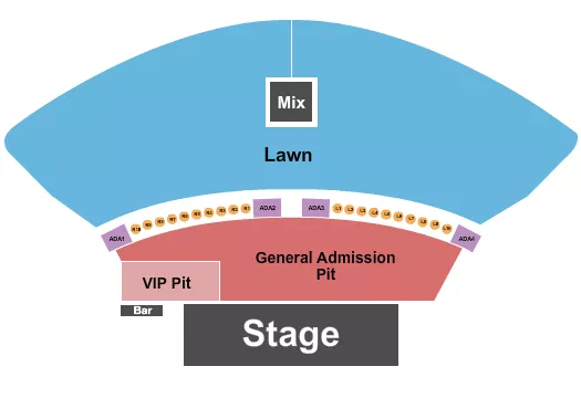 GA VIP PIT 4 Seating Map Seating Chart