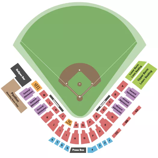 BASEBALL 2 Seating Map Seating Chart