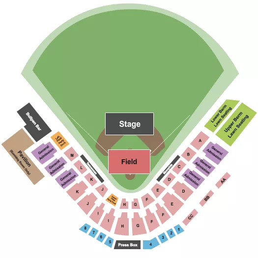 CONCERT Seating Map Seating Chart