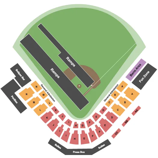 NITRO CIRCUS Seating Map Seating Chart
