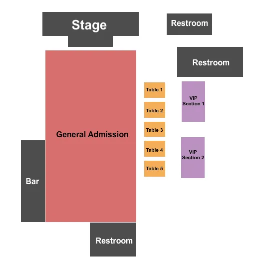 GA TABLES Seating Map Seating Chart