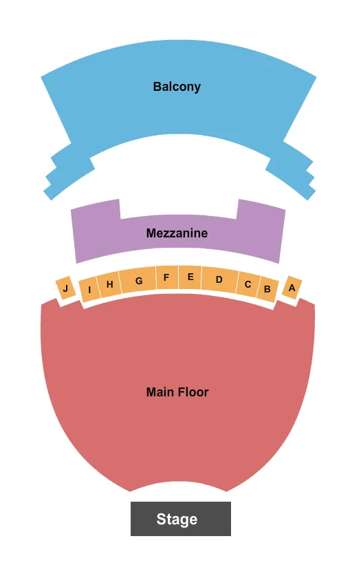THE CENTER FOR THE PERFORMING ARTS GSU END STAGE Seating Map Seating Chart