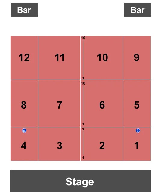 THE COLISEUM AUSTIN END STAGE Seating Map Seating Chart